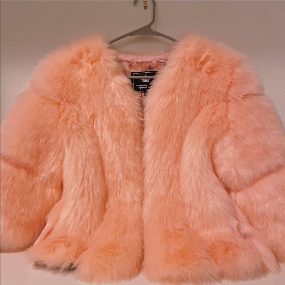 Pink Faux Fur Coat BOPT